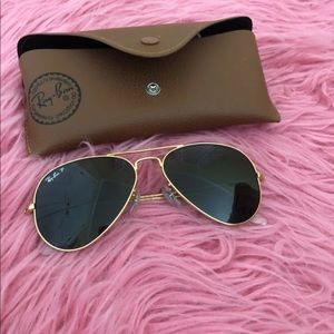 Ray Ban Aviators Gold Frame